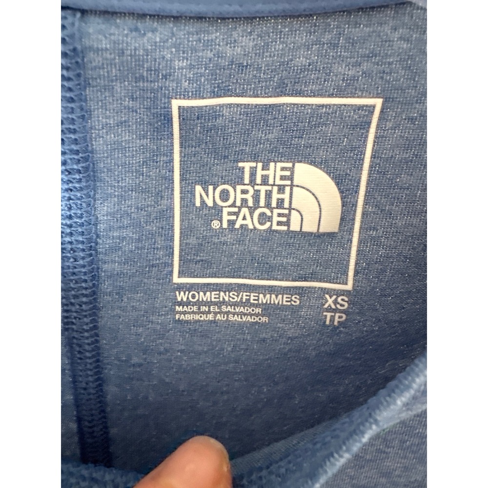 The North Face women's short-sleeve athletic t-shirt blue heathered color XS - Picture 2 of 7